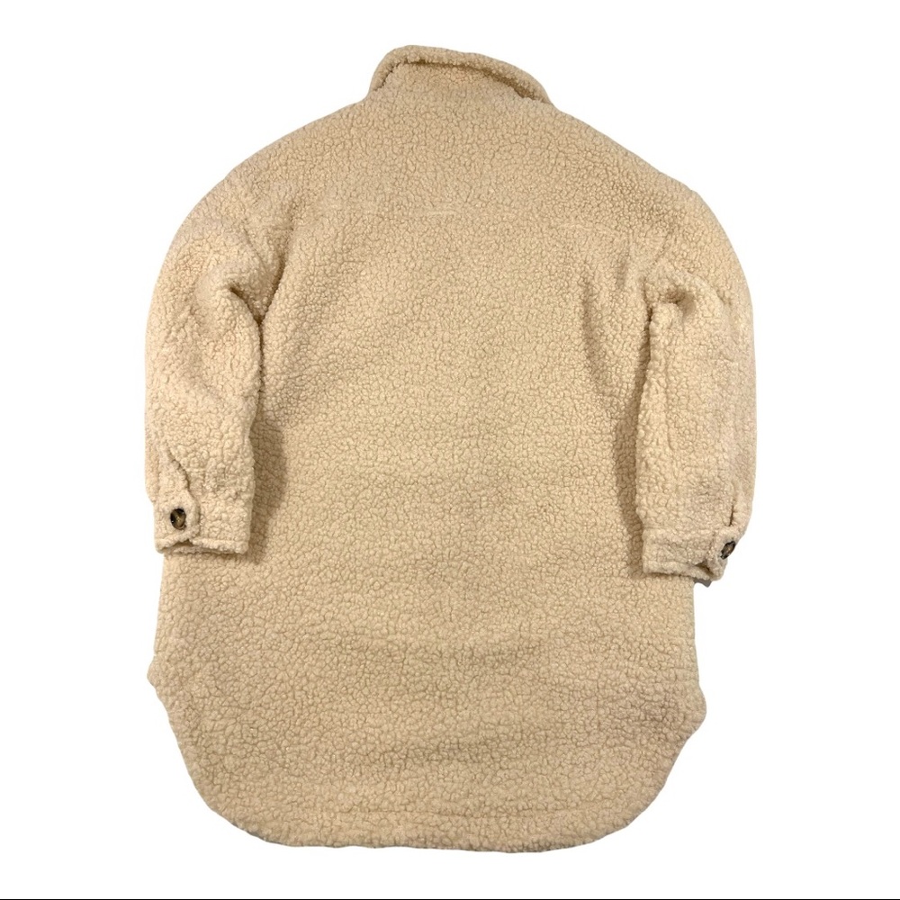 Nwt Vigoss Sherpa Longline Shacket Size Medium Cr… - image 5